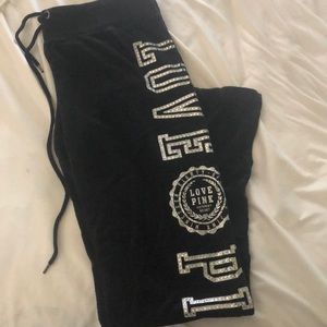 Black PINK track bottoms